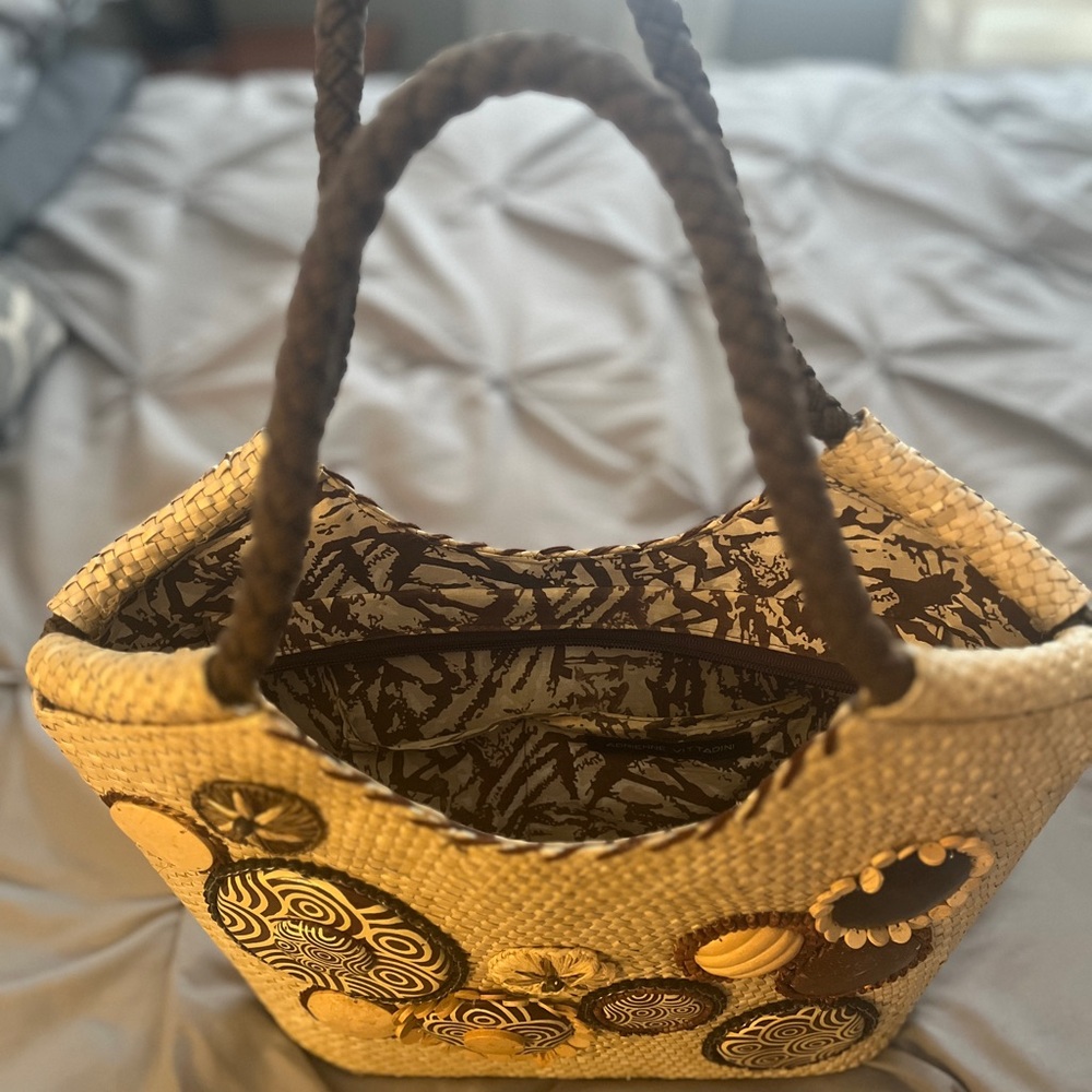 Stylish Beige and Brown Women's Handbag